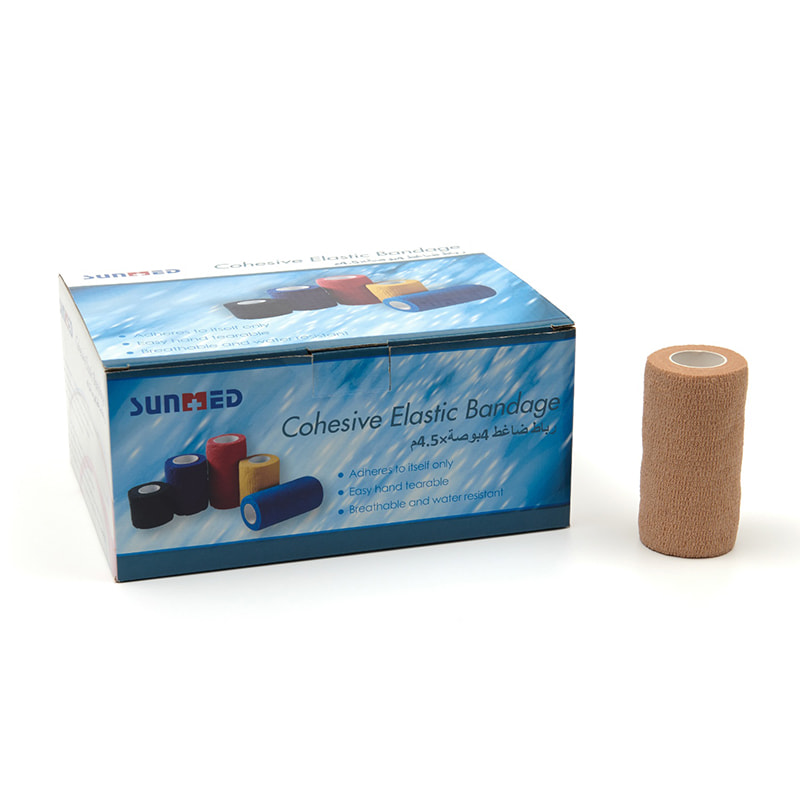 Billigt Non Woven Cohesive Bandage för detaljhandel med Display Box 