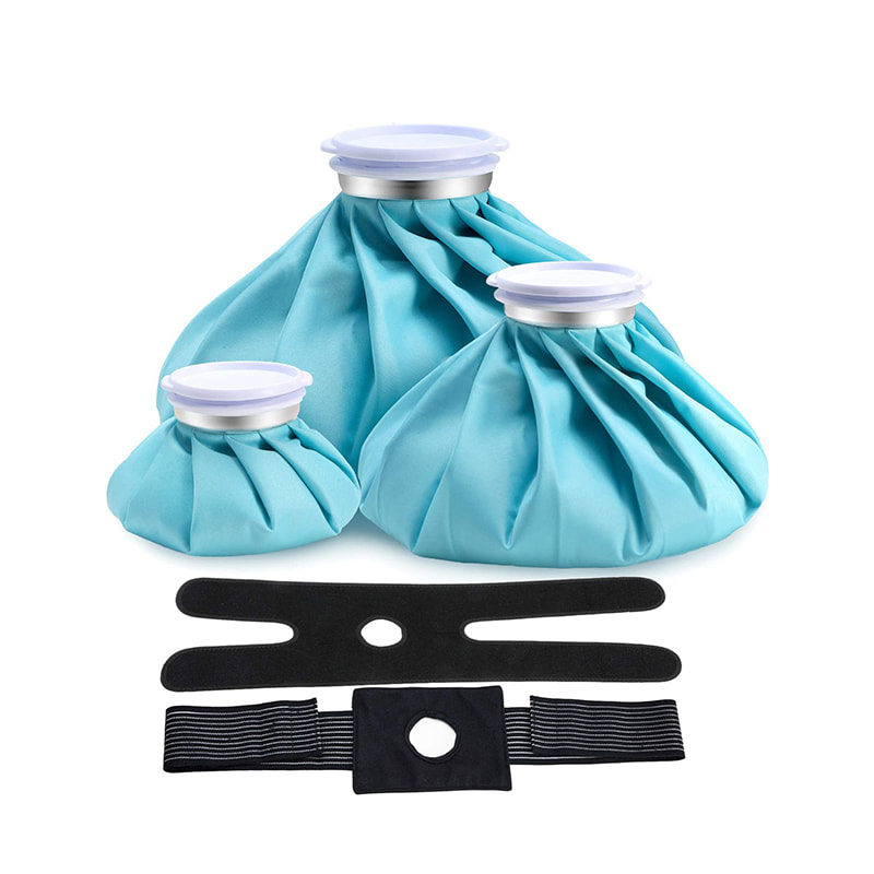 Justerbart återanvändbart ispaket för skador med 2 omslag 