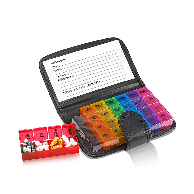 Plånbok för receptbelagd medicin plånbok för fiskolja 