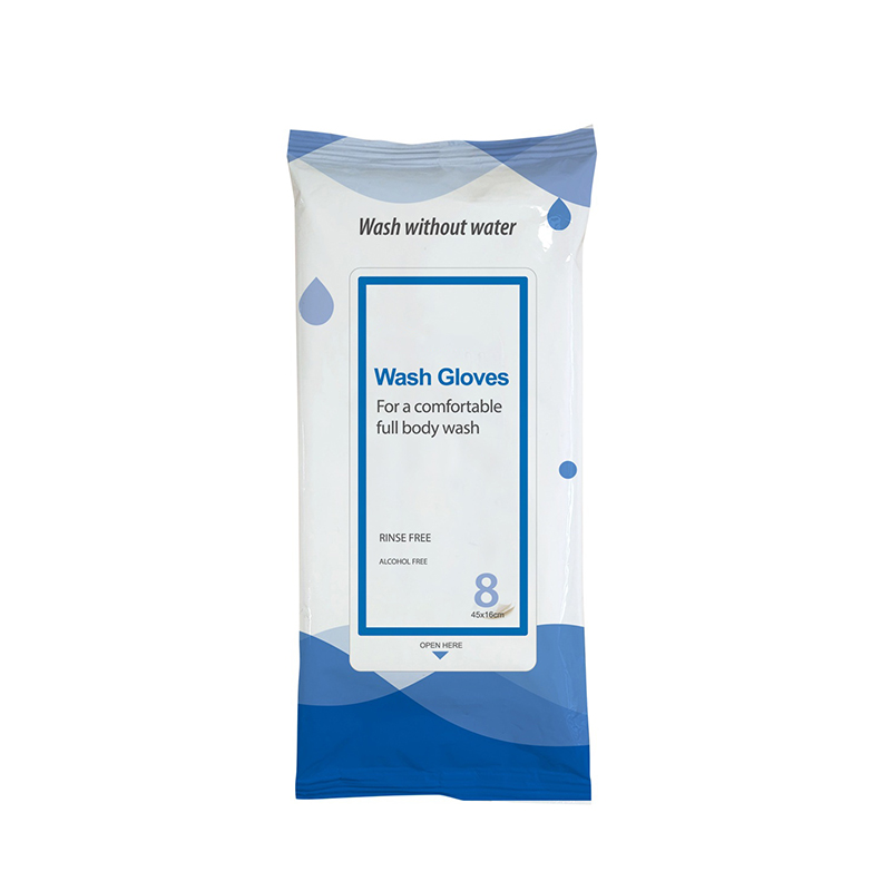 Oparfymerade engångshandskar utan sköljning utan vattentvätt för inkontinens 