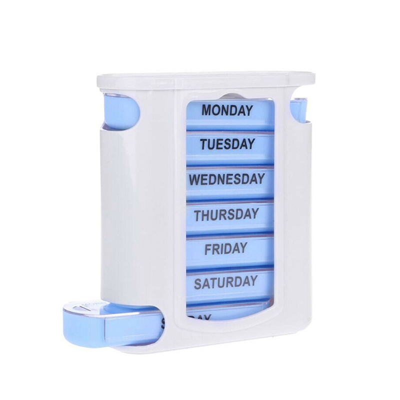 Veckovis daglig medicinering Piller Box för vitaminer 