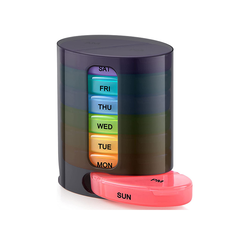 Stapelbar 7 dagars 28 fack plastmedicinlåda 