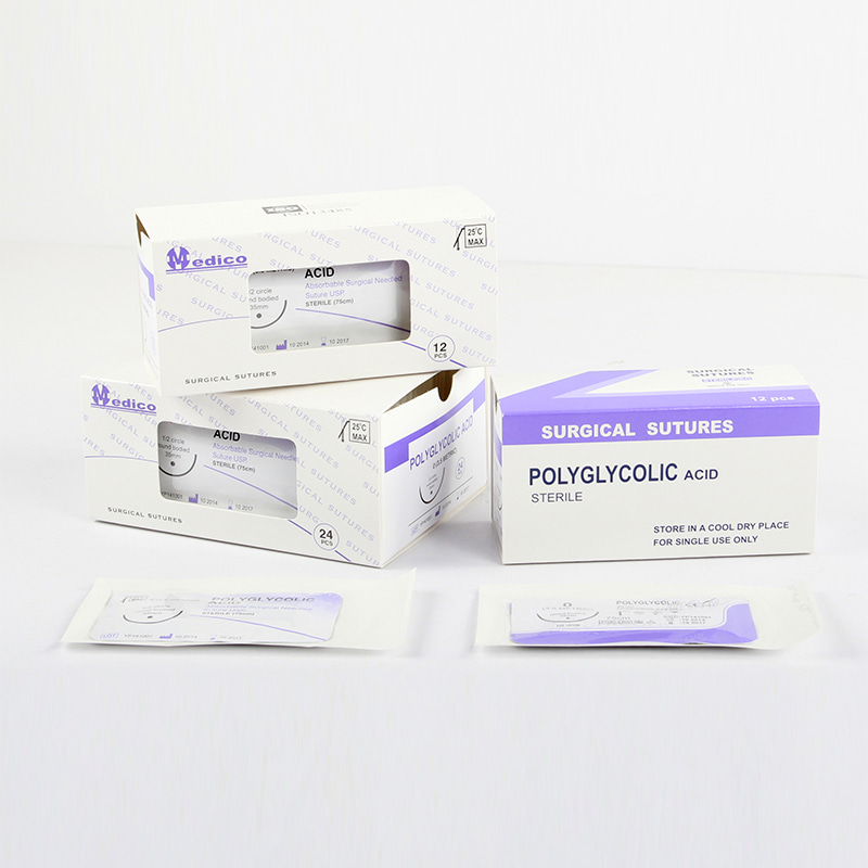 Absorberbara kirurgiska suturer POLYGLYKOLICACID(PGA)